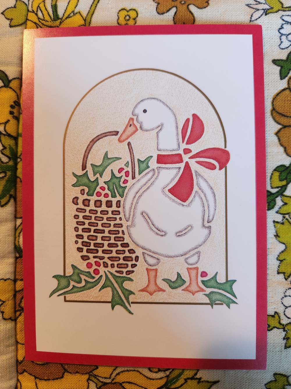 Vintage Burgoyne Christmas Cards Lot of 18 with Envelopes Country Goose 6069